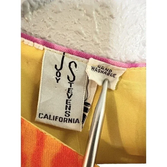 Vintage Joy Stevens Top Blouse 1960s Groovy Gogo Mod Flower Power Button Back - Picture 7 of 15